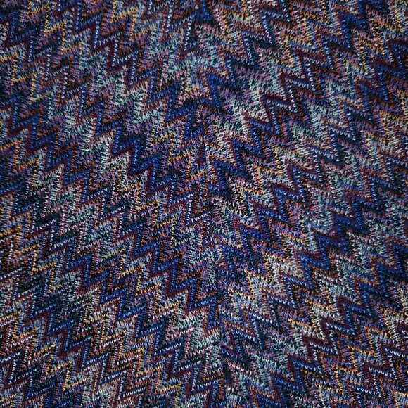 Maeve Westwater Purple Chevron Knit Dress Womens Medium Slip Sleeveless Zig-Zag - Picture 7 of 14